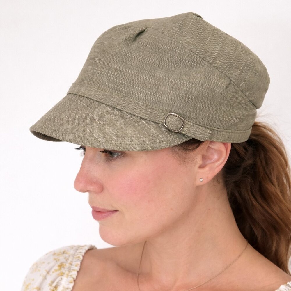 Vintage Baroness Ashely Cadet Hat  Neutral Parisian Chic • Coastal Minimal
